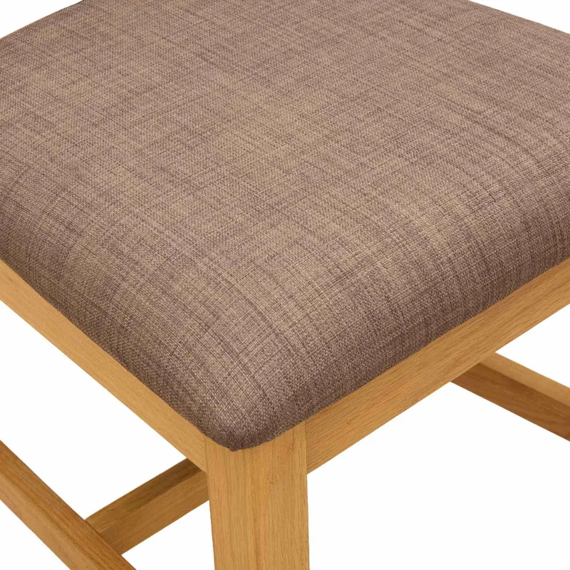 Valgomasis krėslas 2 pcs Kietas ąžuolo medis Pilka