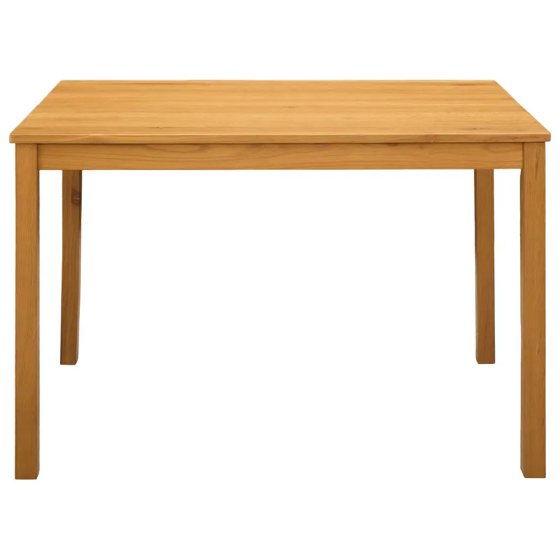 Valgomojo stalas 110 x 75 x 75 cm Kietas ąžuolo medis Natūrali