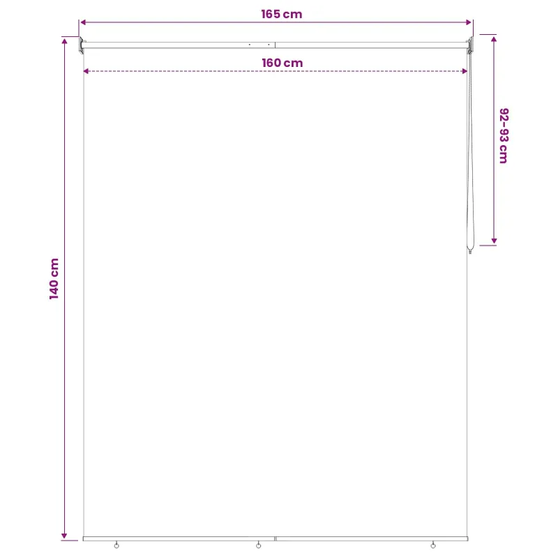 Lauko ritininė žaliuzė UV apsaugai Kreminė 160 x 140 cm
