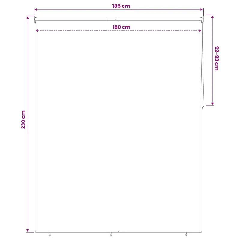 Lauko ritininė žaliuzė UV apsaugai Taupe 180 x 230 cm