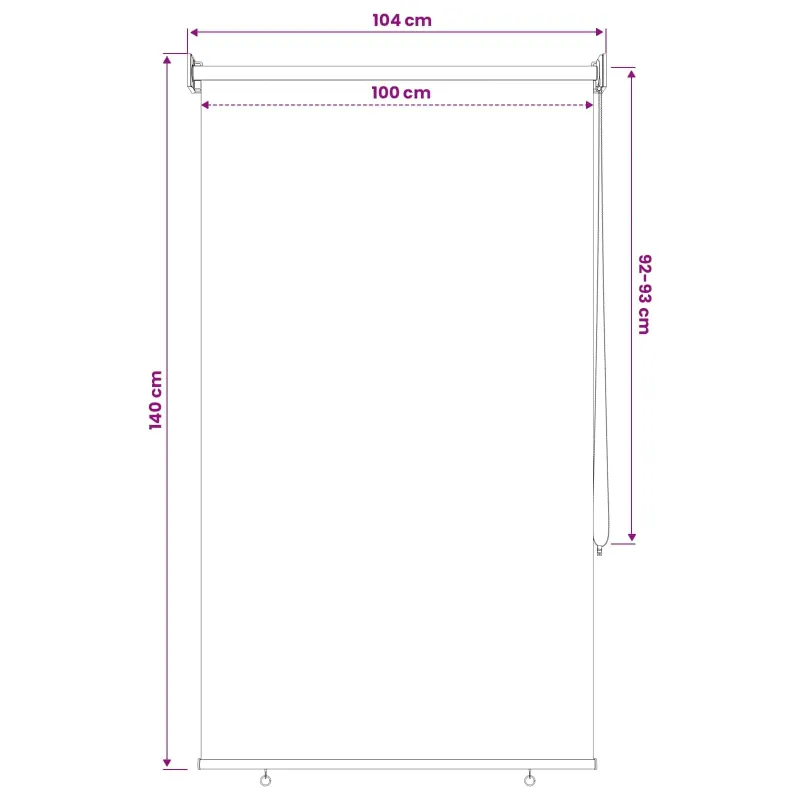 Lauko ritininė žaliuzė UV apsaugai Smėlio 100 x 140 cm