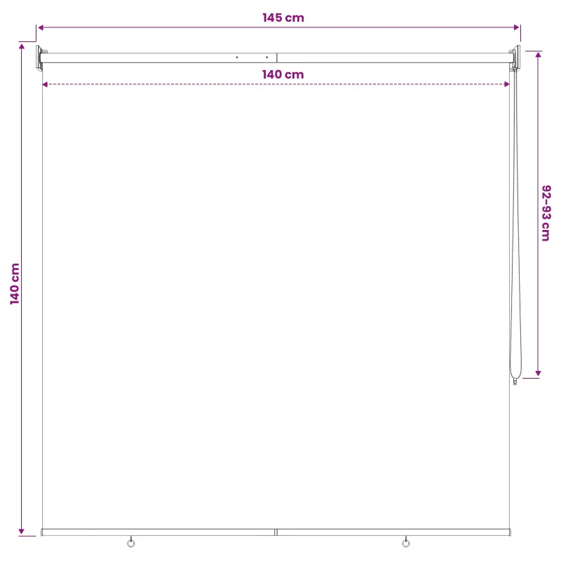 Lauko ritininė žaliuzė UV apsaugai Smėlio 140 x 140 cm