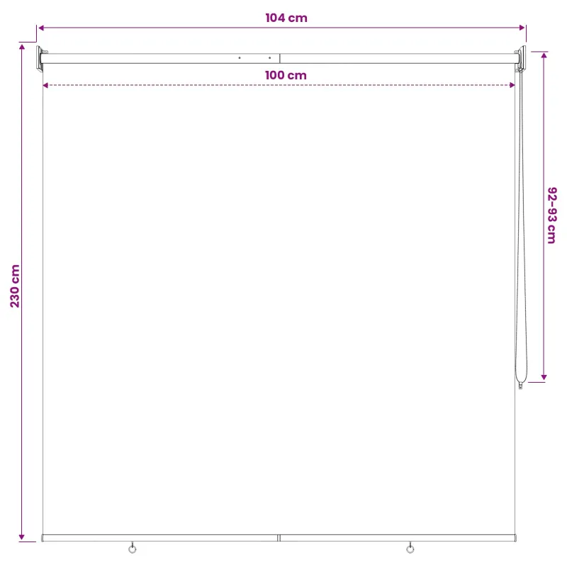 Lauko ritininė žaliuzė UV apsaugai Smėlio 100 x 230 cm