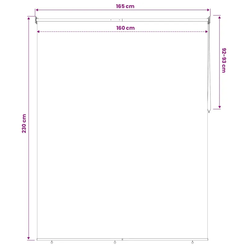 Lauko ritininė žaliuzė UV apsaugai Smėlio 160 x 230 cm