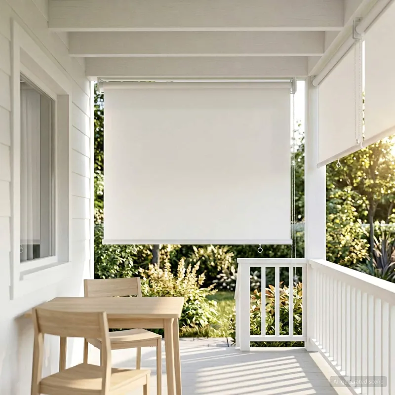 Lauko ritininė žaliuzė UV apsaugai Balta 80 x 140 cm