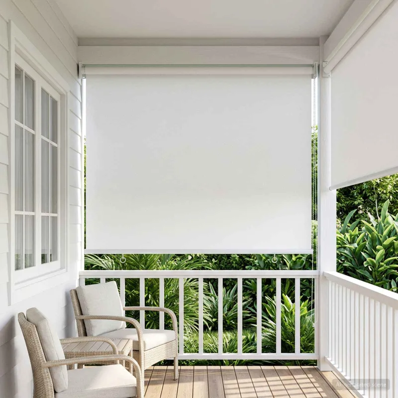 Lauko ritininė žaliuzė UV apsaugai Balta 80 x 230 cm