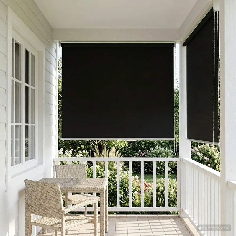 Lauko ritininė žaliuzė UV apsaugai Juoda 60 x 140 cm