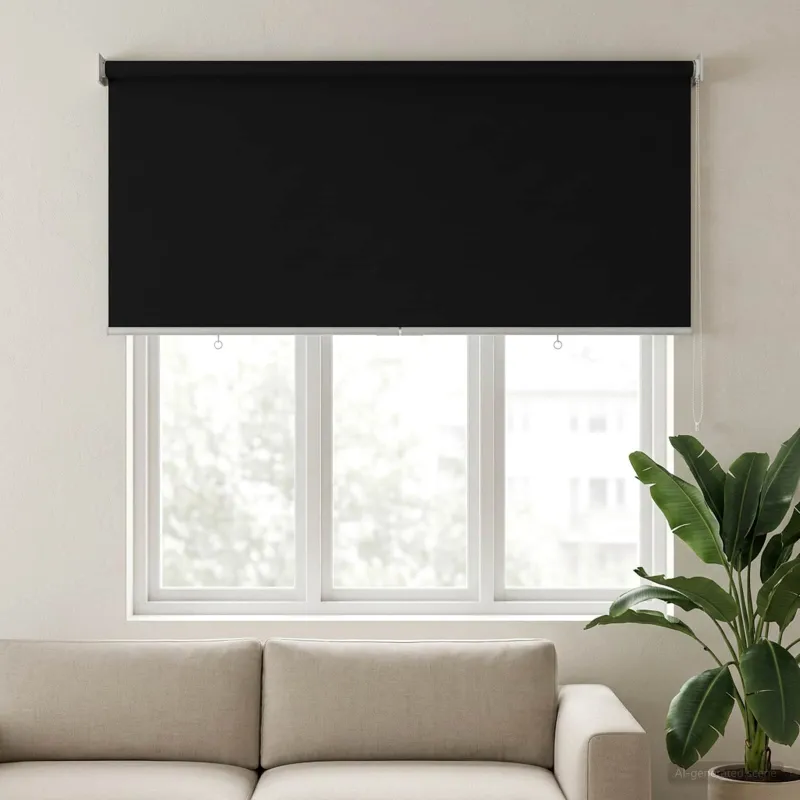Lauko ritininė žaliuzė UV apsaugai Juoda 120 x 140 cm