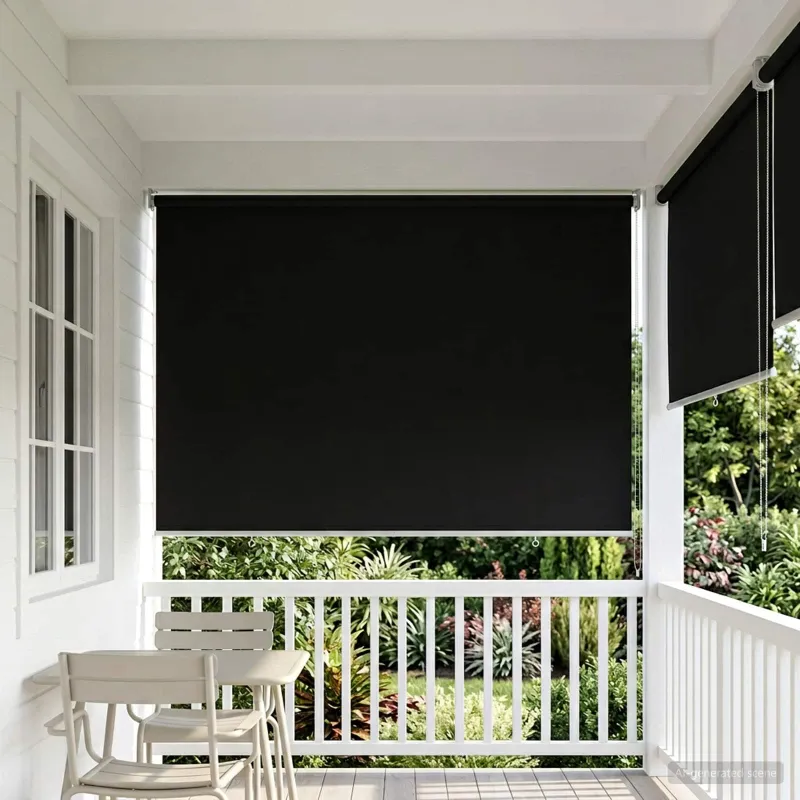 Lauko ritininė žaliuzė UV apsaugai Juoda 140 x 140 cm