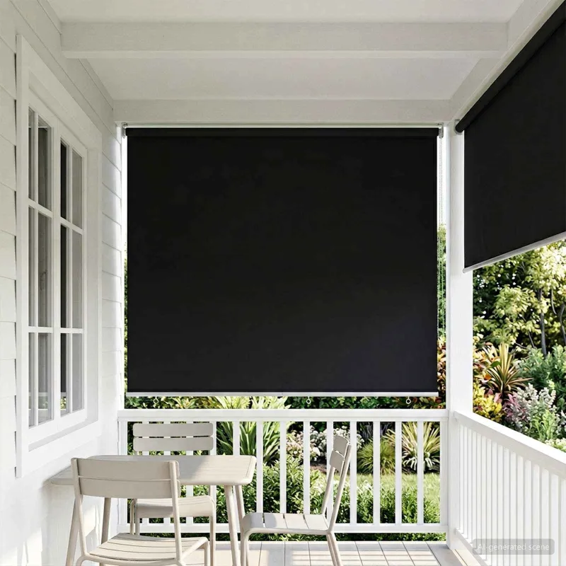Lauko ritininė žaliuzė UV apsaugai Juoda 180 x 140 cm