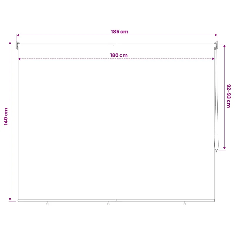 Lauko ritininė žaliuzė UV apsaugai Juoda 180 x 140 cm