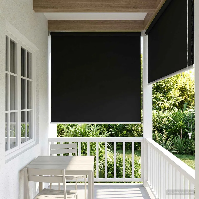 Lauko ritininė žaliuzė UV apsaugai Juoda 60 x 230 cm