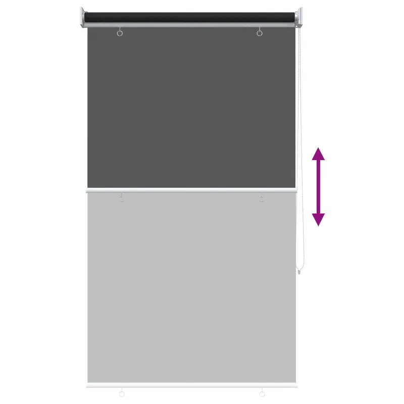 Lauko ritininė žaliuzė UV apsaugai Juoda 80 x 230 cm