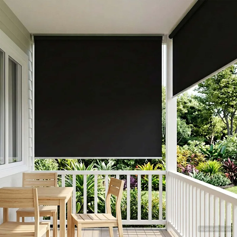 Lauko ritininė žaliuzė UV apsaugai Juoda 180 x 230 cm