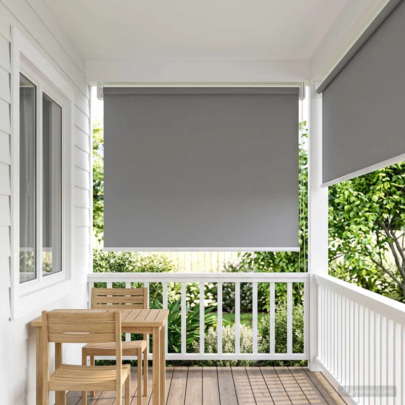 Lauko ritininė žaliuzė UV apsaugai Šviesiai pilka 100 x 140 cm