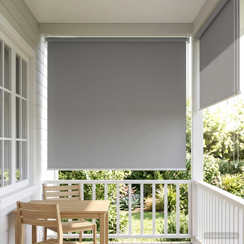 Lauko ritininė žaliuzė UV apsaugai Šviesiai pilka 140 x 140 cm