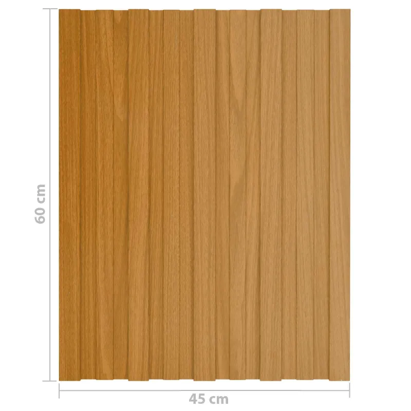 Stogo plokštė 36 pcs Natūrali 60 x 45 cm Galvanizuotas plienas