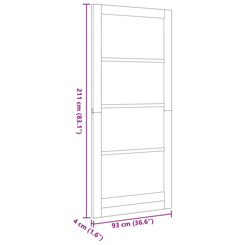 Vidaus durys Natūrali 93 x 211 cm fanera