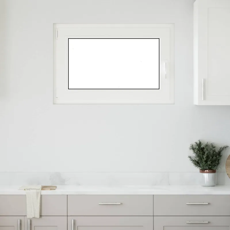 Požeminio lango RISOR 90 x 70 cm PVC ir stiklas Balta