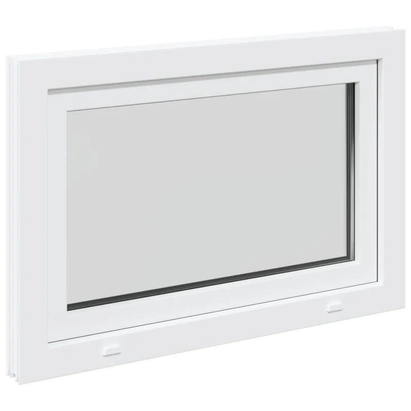 Požeminio lango RISOR 90 x 70 cm PVC ir stiklas Balta