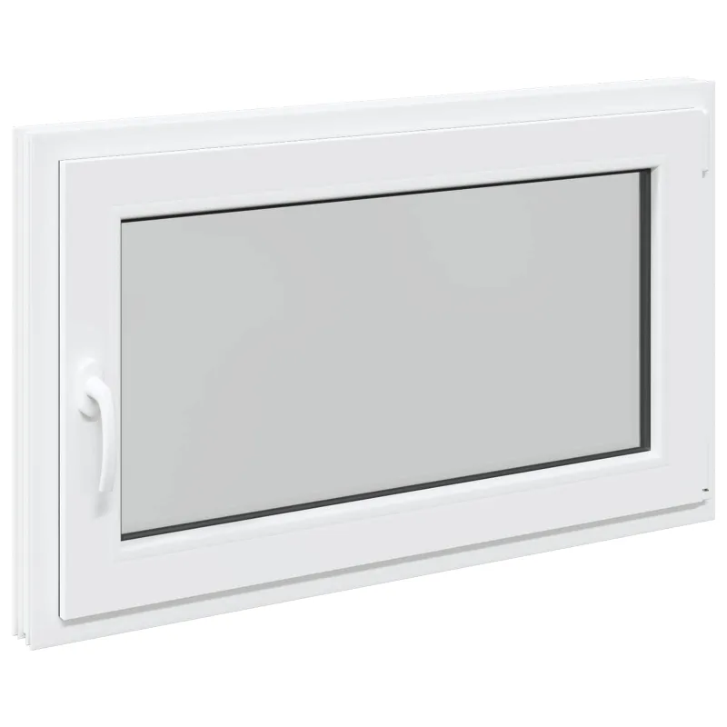 Požeminio lango RISOR 100 x 60 cm PVC ir stiklas Balta