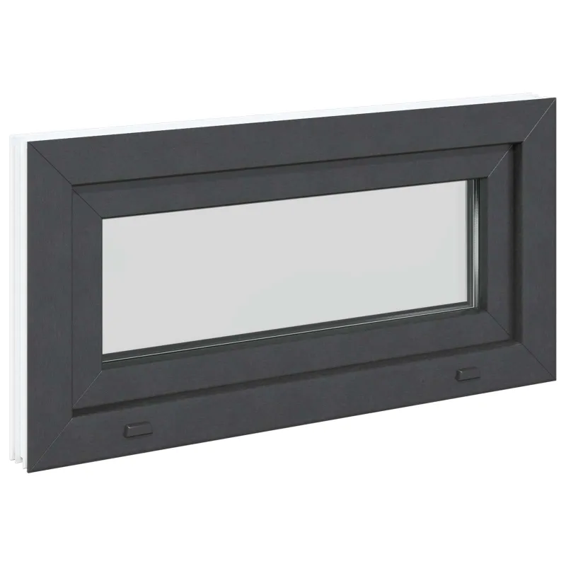 Požeminio lango RISOR 80 x 40 cm PVC ir stiklas Antracito