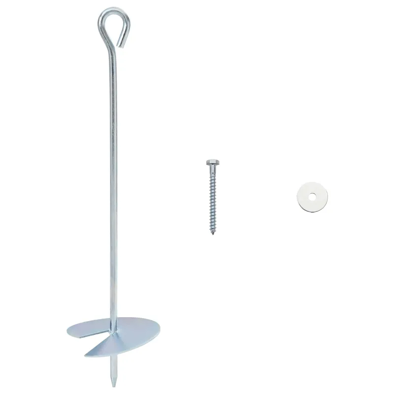 Žemės inkaras 10 pcs Sidabrinė Ø10 x 40 cm Cinkuotas metalas