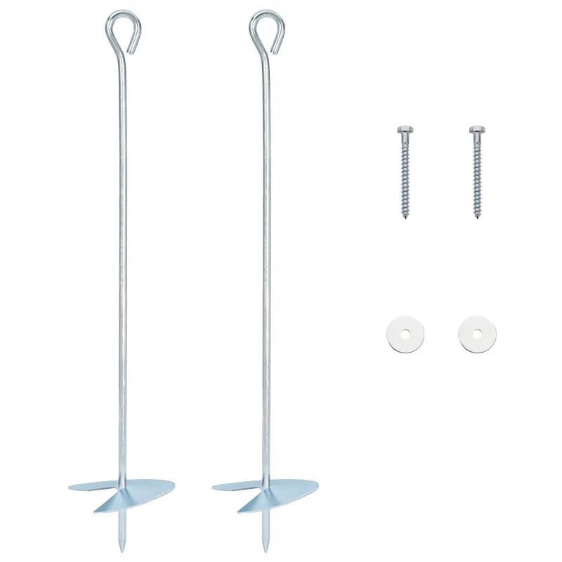 Žemės inkaras 2 pcs Sidabrinė Ø10 x 50 cm Cinkuotas metalas