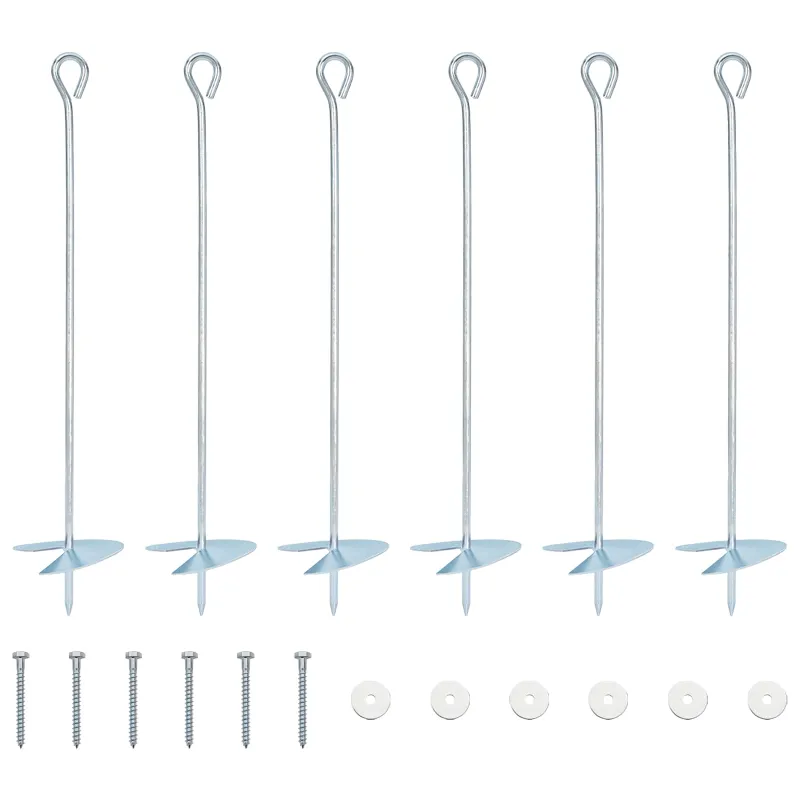 Žemės inkaras 6 pcs Sidabrinė Ø10 x 50 cm Cinkuotas metalas