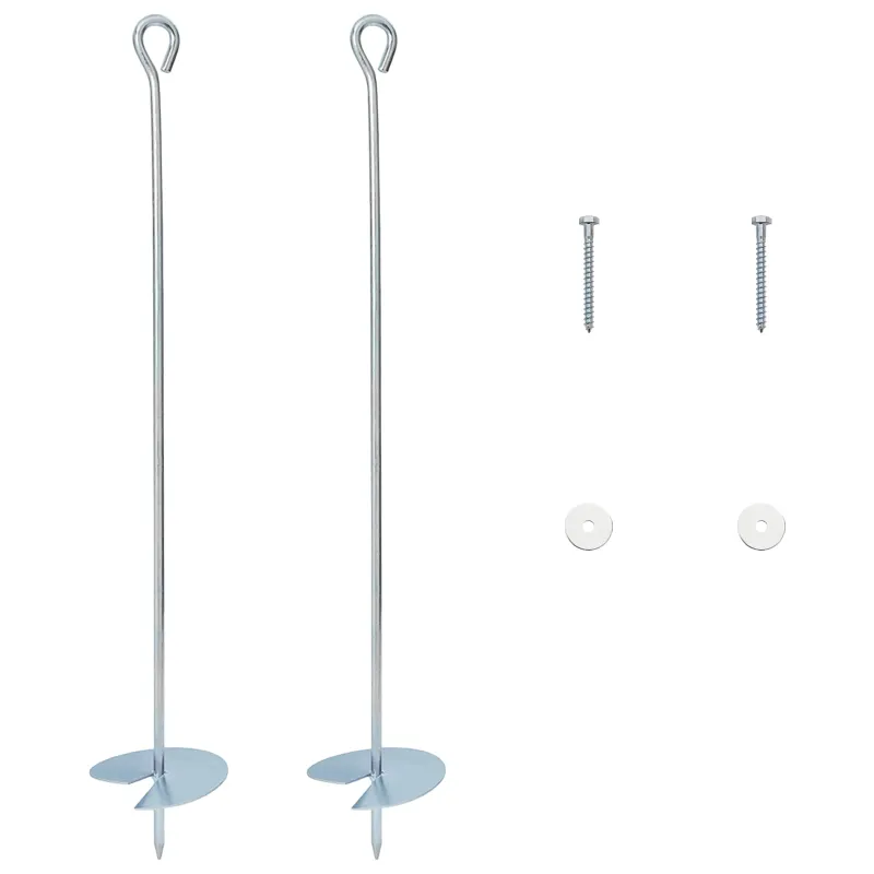 Žemės inkaras 2 pcs Sidabrinė Ø10 x 60 cm Cinkuotas metalas