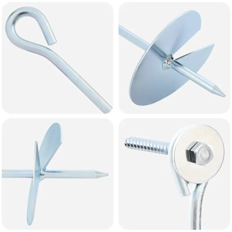 Žemės inkaras 2 pcs Sidabrinė Ø10 x 60 cm Cinkuotas metalas