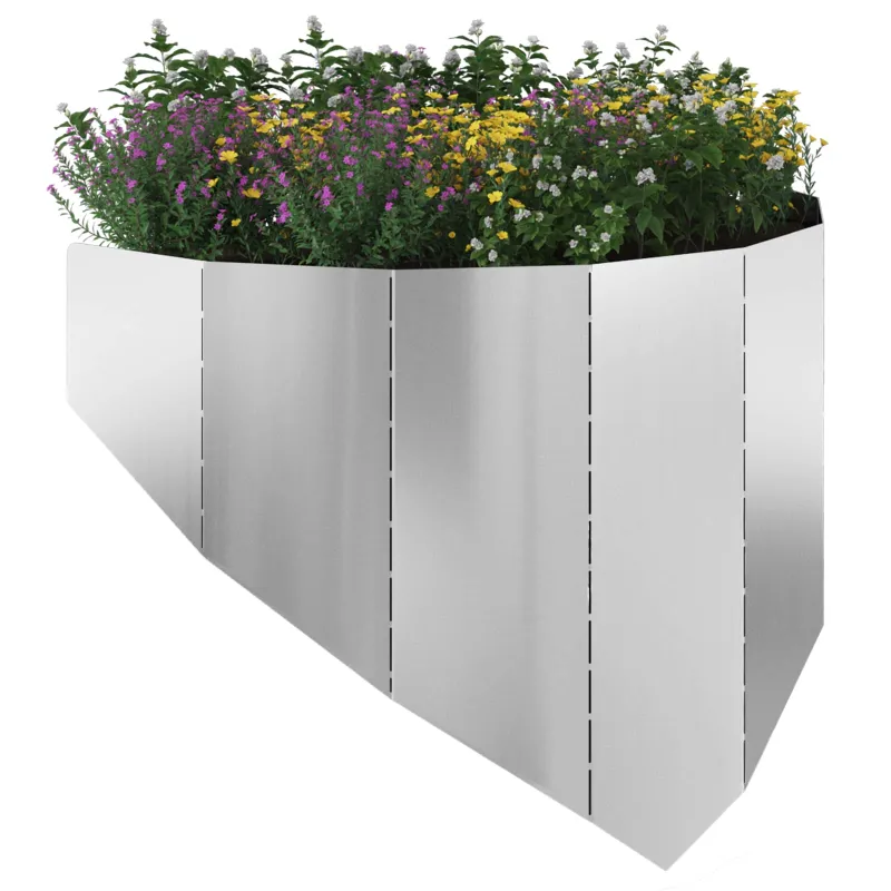 Vejo kraštas 4 pcs 100 x 45 cm Plienas Sidabrinė