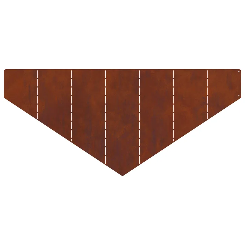 Vejo kraštas 4 pcs 100 x 45 cm Plienas Rūdijanti