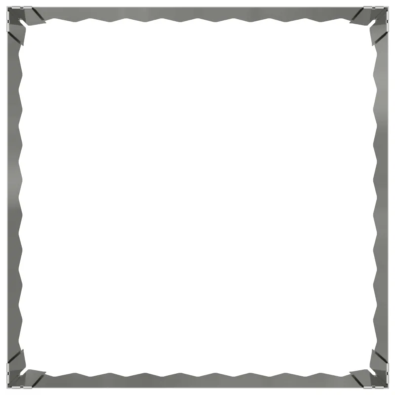 Vejo kraštas 4 pcs 60 x 60 x 20 cm Plienas Sidabrinė