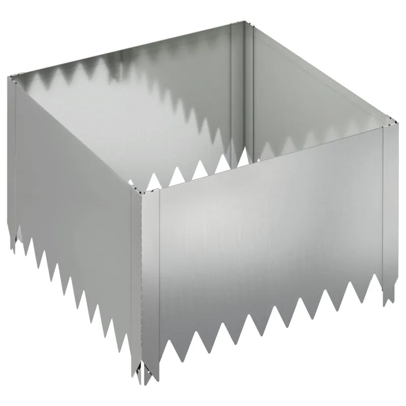Vejo kraštas 4 pcs 60 x 60 x 35 cm Plienas Sidabrinė