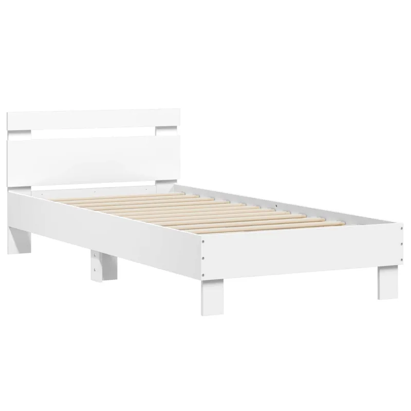Lovos Rėmas su Galvūgaliu Balta 80 x 200 cm Apdirbta mediena