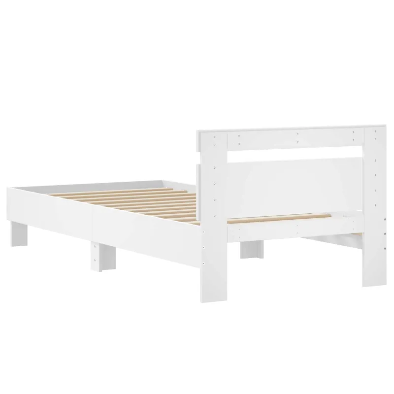 Lovos Rėmas su Galvūgaliu Balta 80 x 200 cm Apdirbta mediena