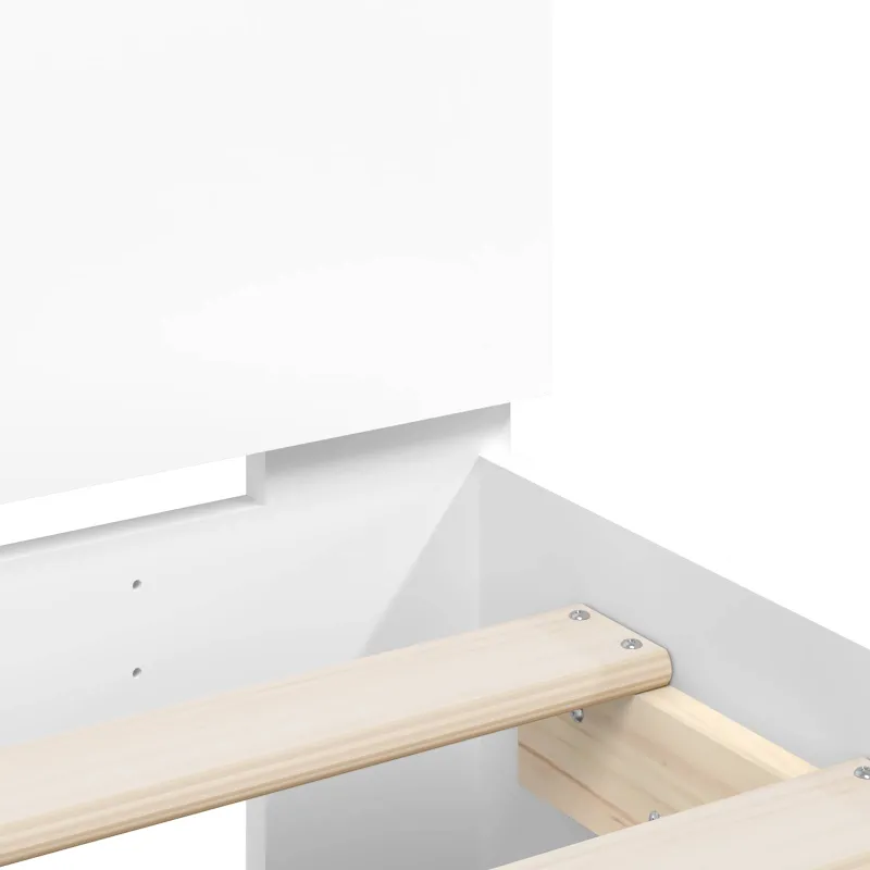 Lovos Rėmas su Galvūgaliu Balta 80 x 200 cm Apdirbta mediena
