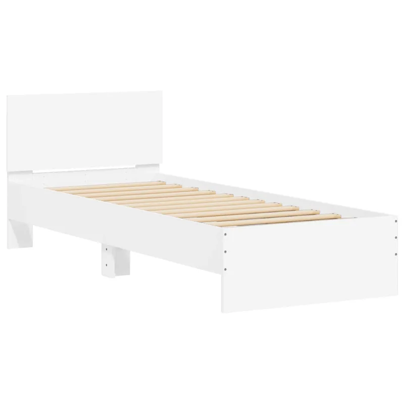 Lovos Rėmas su Galvūgaliu Balta 80 x 200 cm Dirbtinė mediena