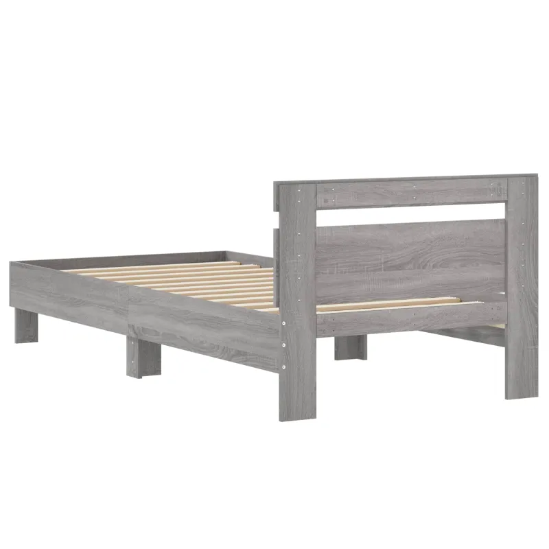 Lovos Rėmas su Galvūgaliu Pilka Sonoma 80 x 200 cm