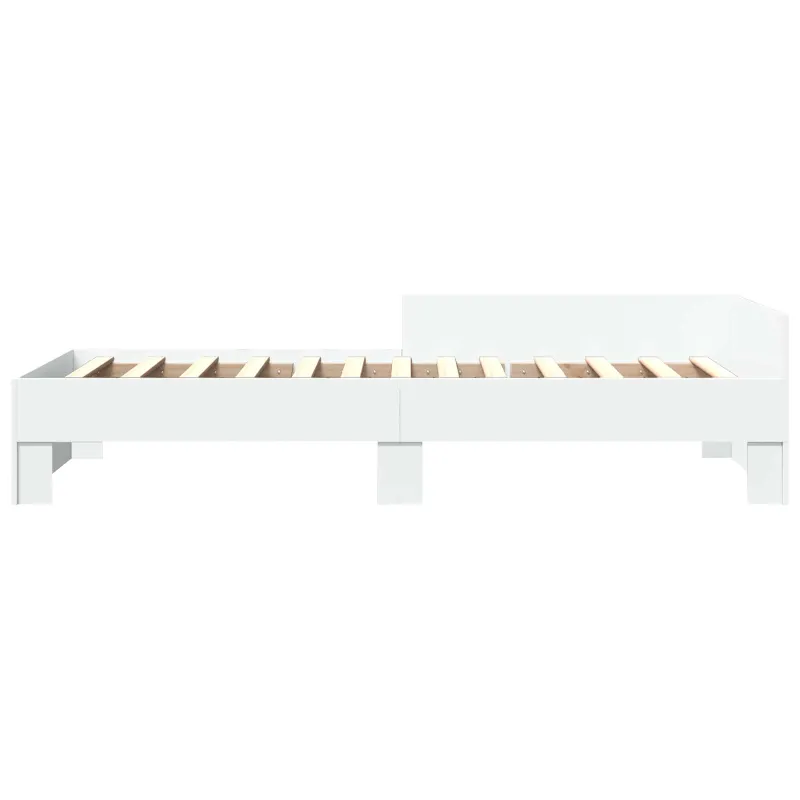 Lovos Rėmas su Galvūgaliu Balta 80 x 200 cm Apdirbta mediena