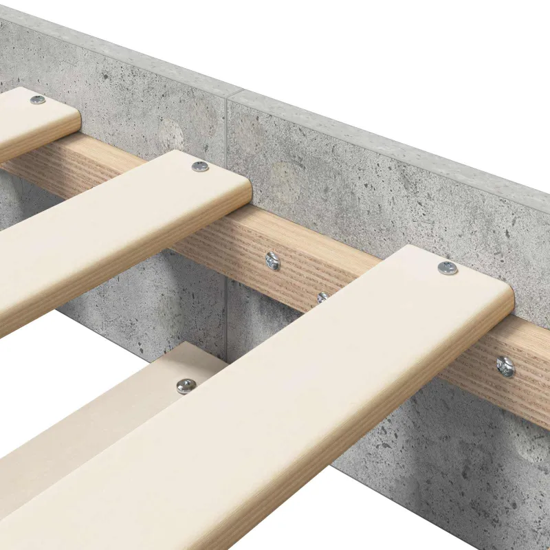 Lovos rėmas Betono pilka 80 x 200 cm Apdirbta mediena