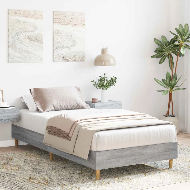 Lovos rėmas Pilka Sonoma 80 x 200 cm Apdirbta mediena