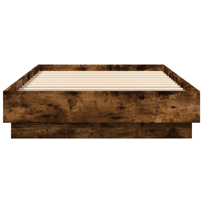 Grindų lovos rėmas Dūminio ąžuolo 80 x 200 cm Apdirbta mediena