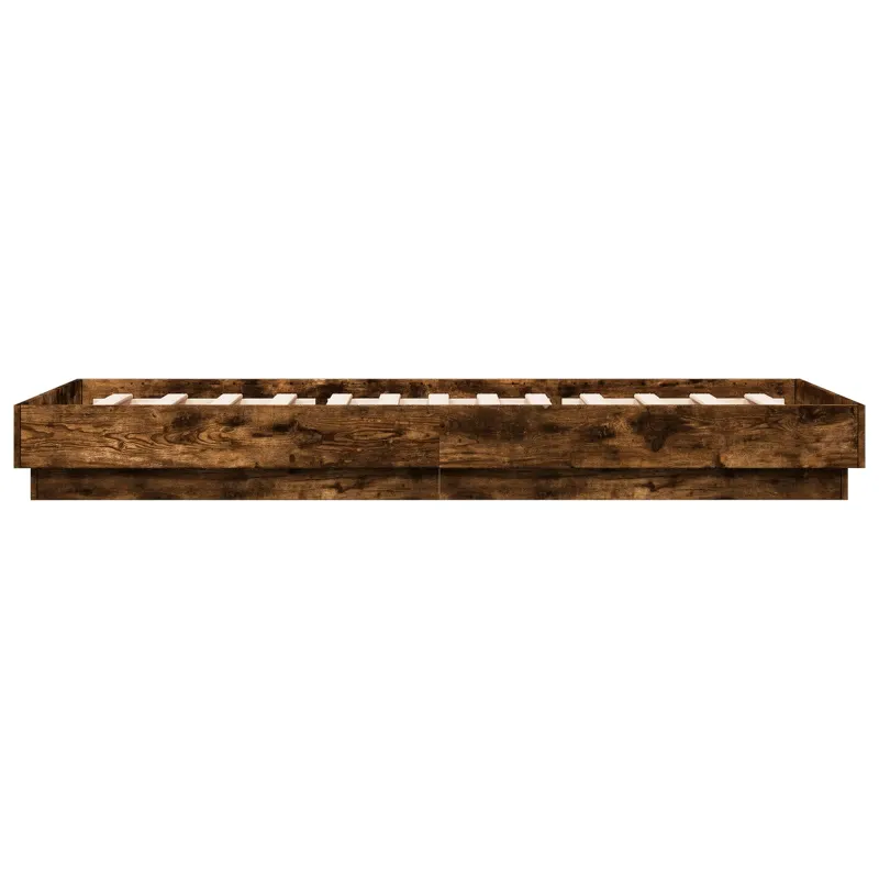Grindų lovos rėmas Dūminio ąžuolo 80 x 200 cm Apdirbta mediena