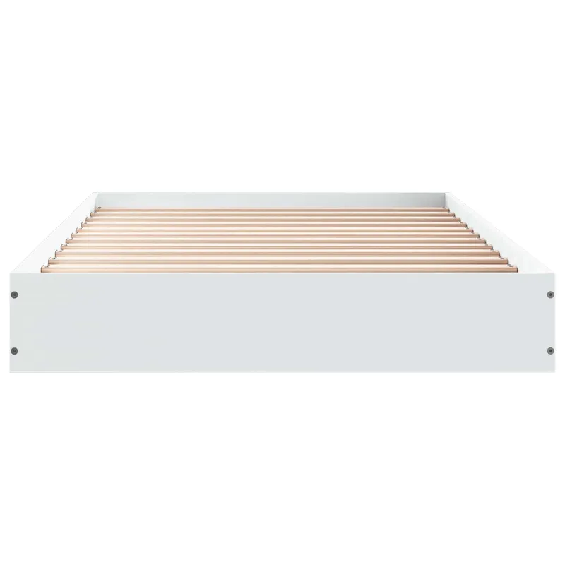 Grindų lovos rėmas Balta 80 x 200 cm Apdirbta mediena