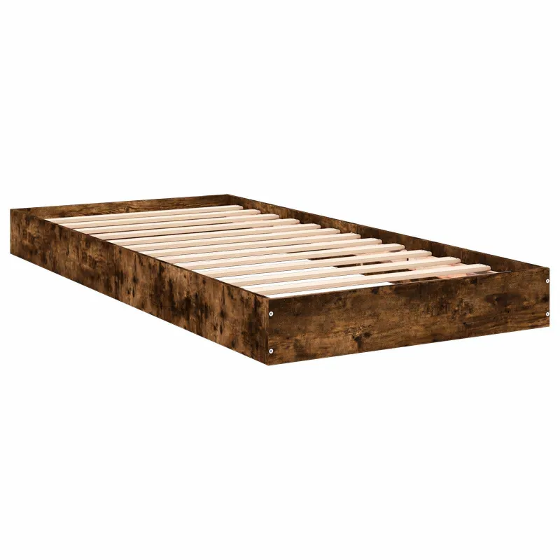 Grindų lovos rėmas Dūminio ąžuolo 80 x 200 cm Apdirbta mediena