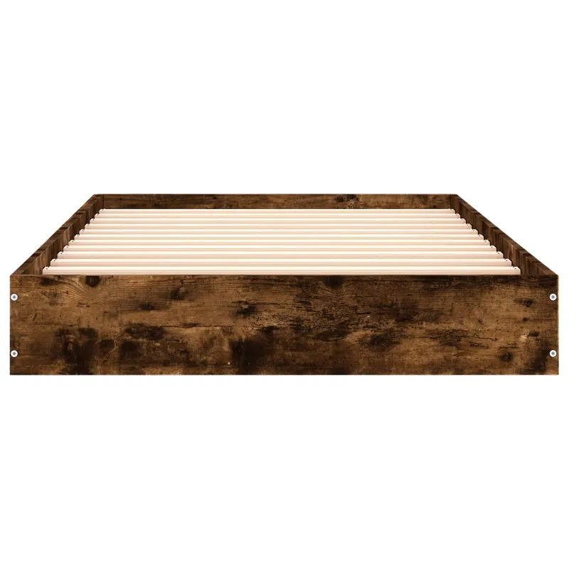 Grindų lovos rėmas Dūminio ąžuolo 80 x 200 cm Apdirbta mediena