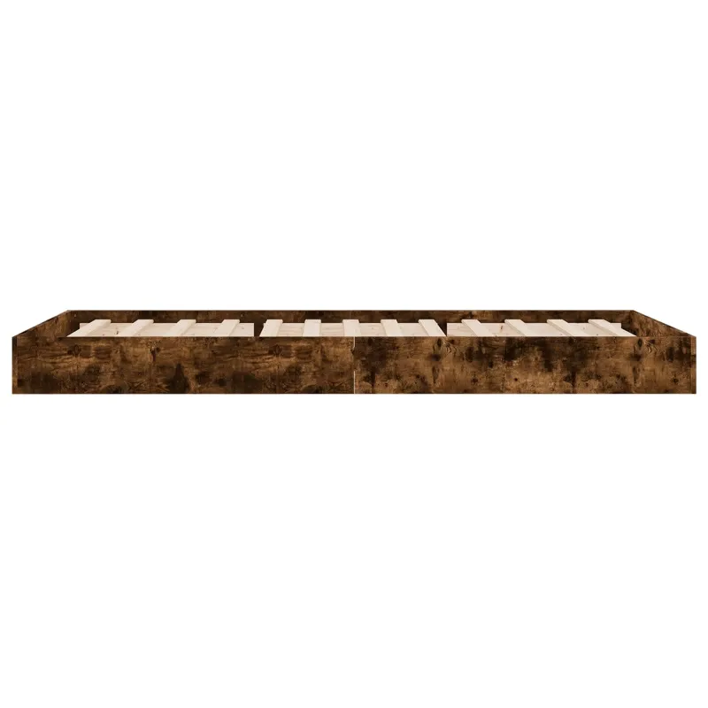 Grindų lovos rėmas Dūminio ąžuolo 80 x 200 cm Apdirbta mediena