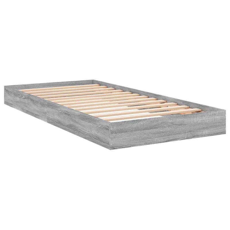 Grindų lovos rėmas Pilka Sonoma 80 x 200 cm Apdirbta mediena